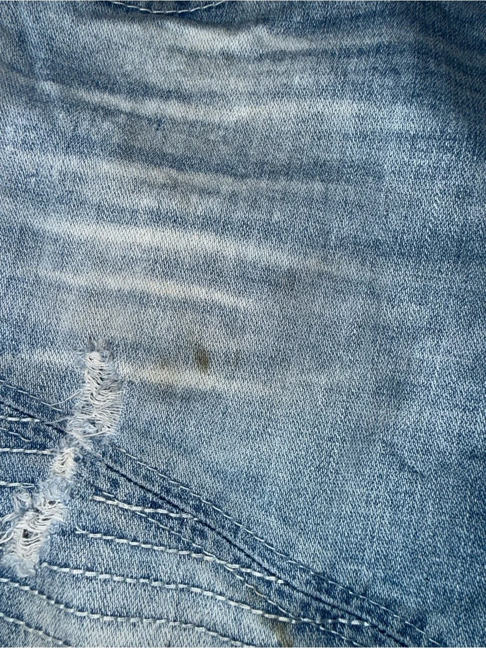 True Religion Light Blue Mens Slim Fit Biker Jeans